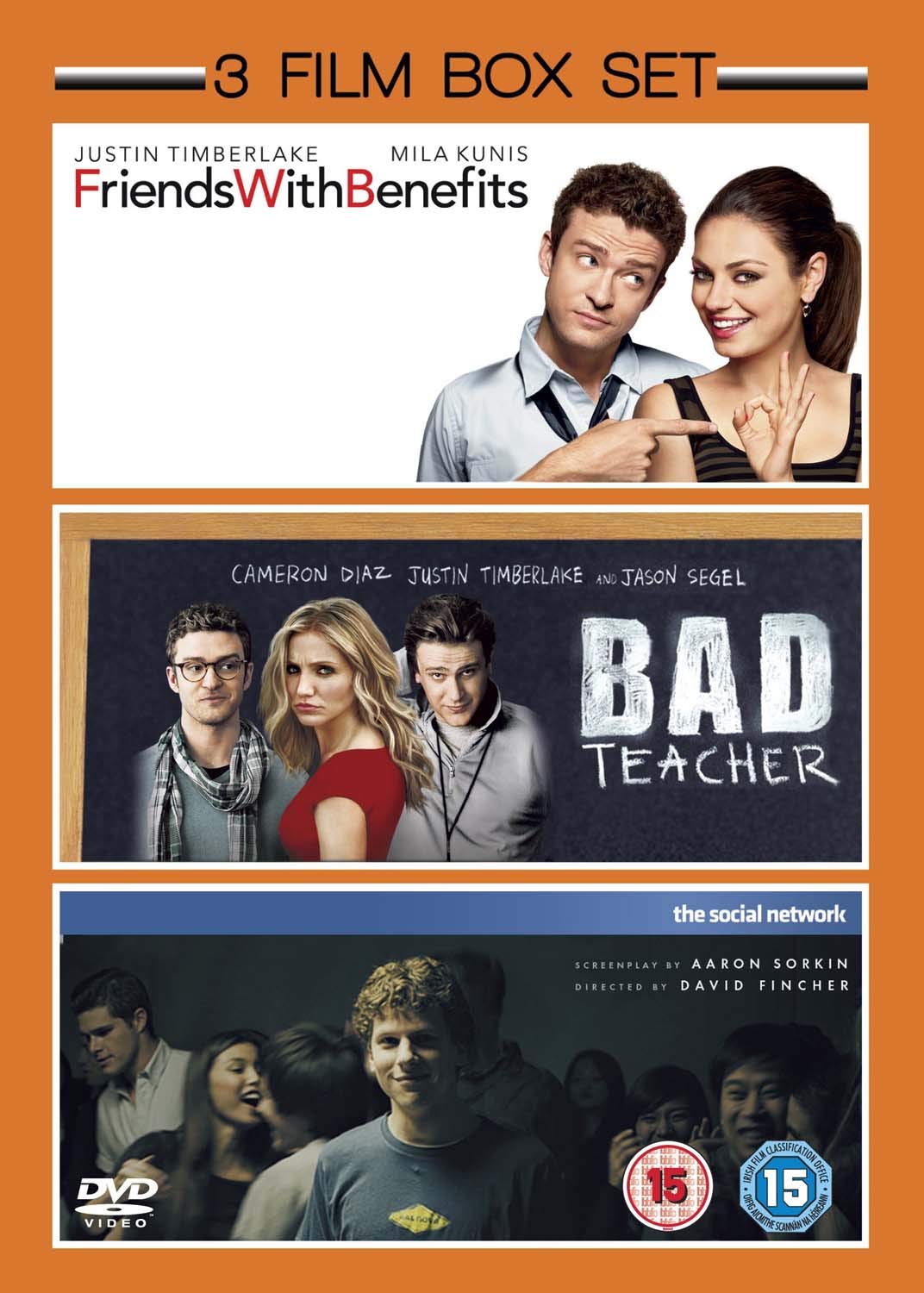 Friends with Benefits (2011) / The Social Network (2010) / Bad Teacher (2011) - Triple Pack