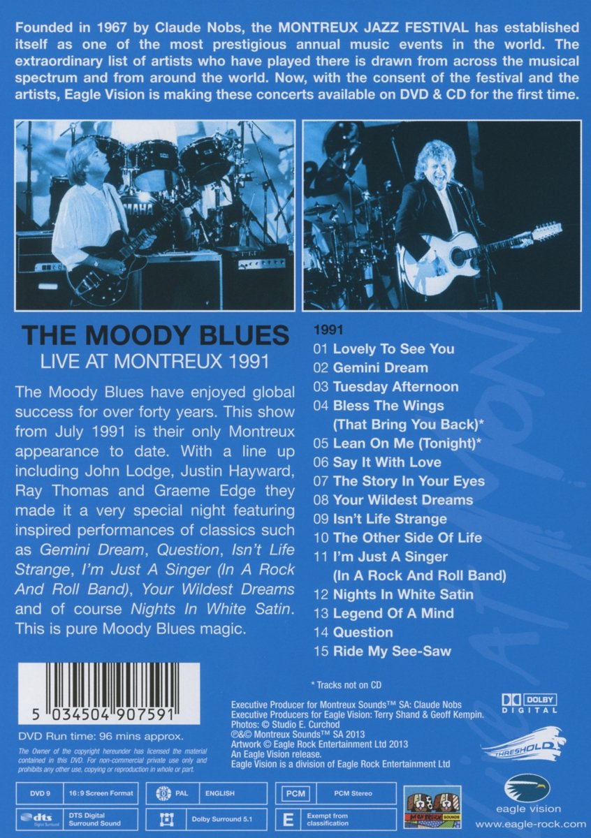 The Moody Blues - Live at Montreux 1991 (collector's edition) (+CD