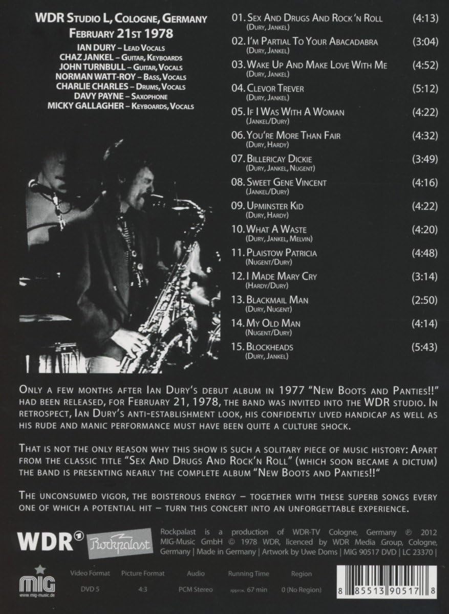 Ian Dury & The Blockheads - Live At Rockpalast 1978