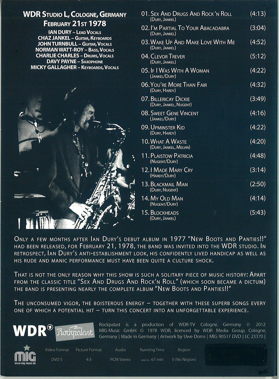 Ian Dury & The Blockheads - Live At Rockpalast 1978