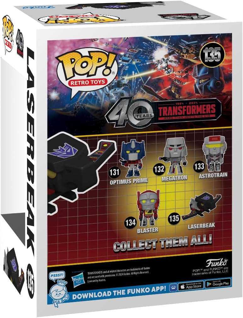 Funko Pop! Retro Toys: Transformers G1- Laserbeak - 1/6 Odds for Rare Chase Variant - Transformers Classic - Collectable Vinyl Figure - Gift Idea - Official Merchandise - Toys for Kids & Adults