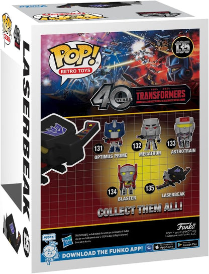 Funko Pop! Retro Toys: Transformers G1- Laserbeak - 1/6 Odds for Rare Chase Variant - Transformers Classic - Collectable Vinyl Figure - Gift Idea - Official Merchandise - Toys for Kids & Adults