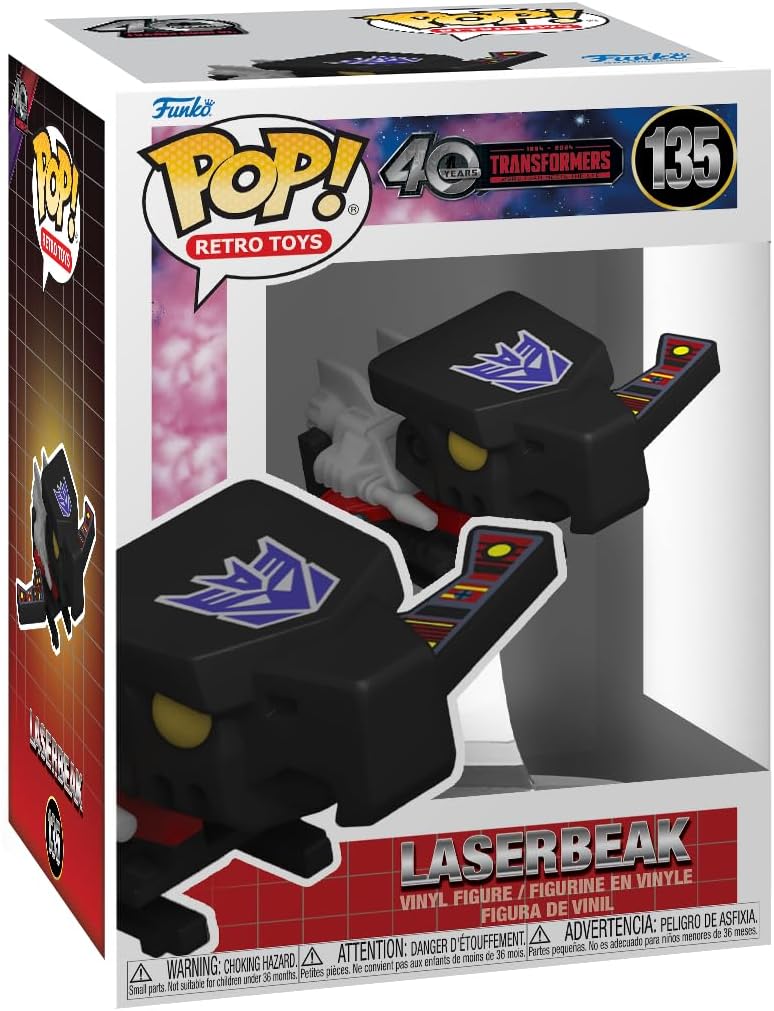 Funko Pop! Retro Toys: Transformers G1- Laserbeak - 1/6 Odds for Rare Chase Variant - Transformers Classic - Collectable Vinyl Figure - Gift Idea - Official Merchandise - Toys for Kids & Adults