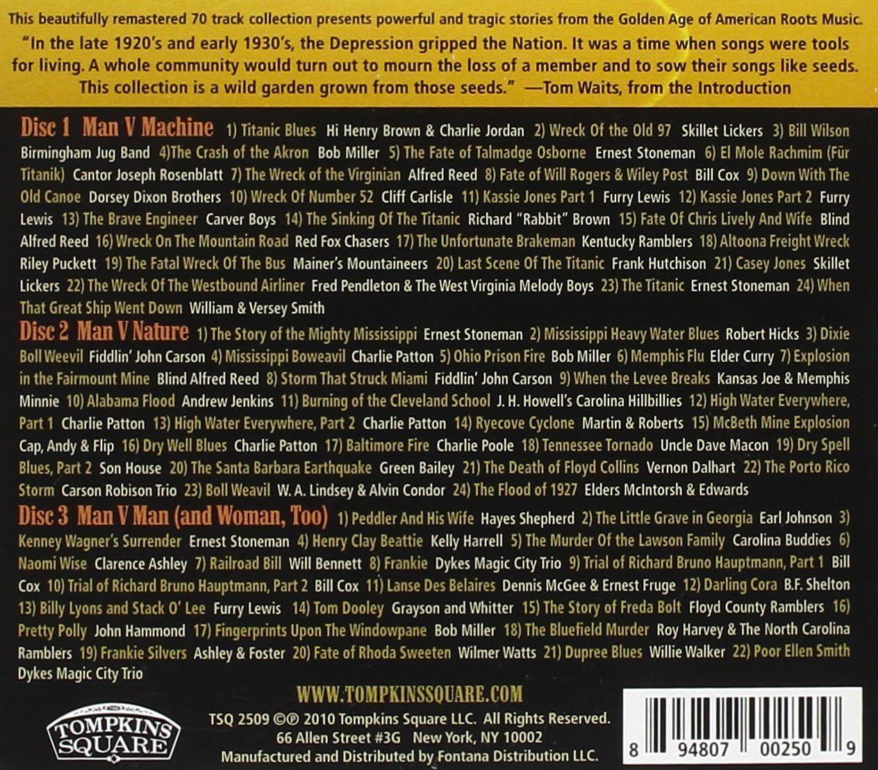 People Take Warning, Murder Ballads & Disaster Songs