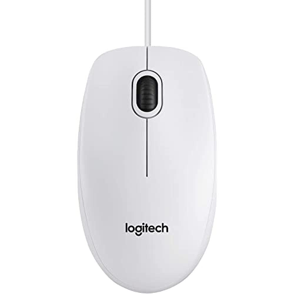 Logitech B100 Wired USB Mouse, 3-Buttons, Optical Tracking, Ambidextrous PC / Mac / Laptop / Chromebook