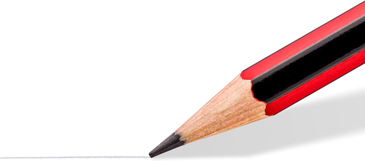 STAEDTLER 110-4H Tradition Graphite Pencil for Drawing & Sketching - 4H (Box of 12), Red