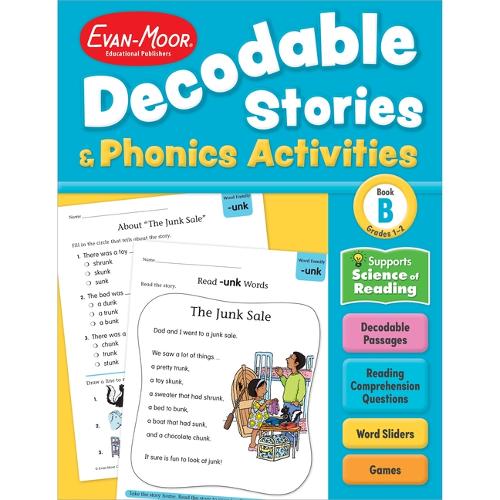 Decodable Stories and Phonics Activities, Book B, Grades 1-2