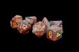 Fanroll - 16Mm Resin Polyhedral Dice Set: Red Pearl Swirl