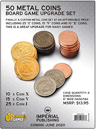 Board Game Upgrade Set: Metal Coins (50)