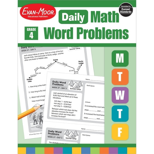 Daily Word Problems Math, Grade 4 Teacher Edition