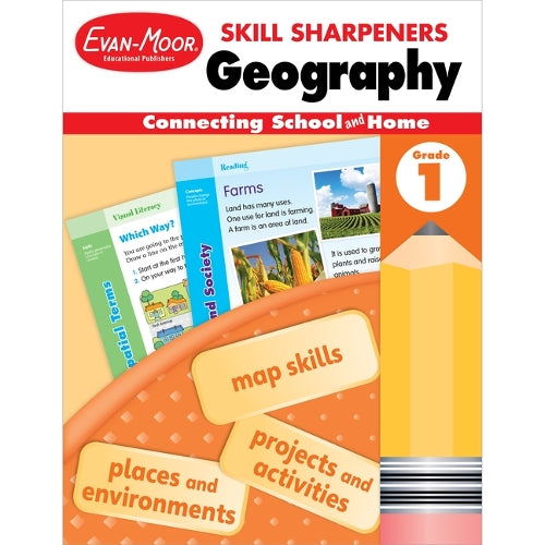 Skill Sharpeners: Geography, Grade 1 Workbook