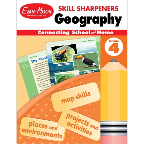 Skill Sharpeners: Geography, Grade 4 Workbook