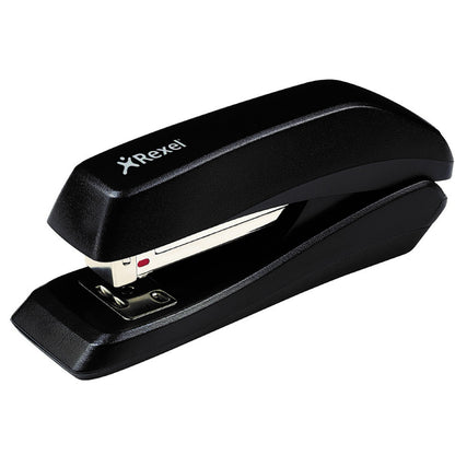 Rexel Ecodesk compact stapler, 20 Sheets, Made with 50% recycled plastic, Eco friendly, 2100029, Black