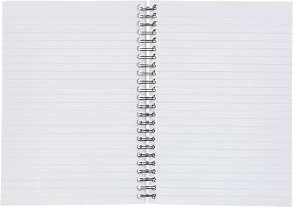 Pukka Pad, Striped Jotta Pad A5 Notebook 3-Pack with Twin Wire Binding - 200 Pages of 80GSM Paper with 8mm Lines and Perforated Edges – Assorted Colours, 21 x 14.5 cm