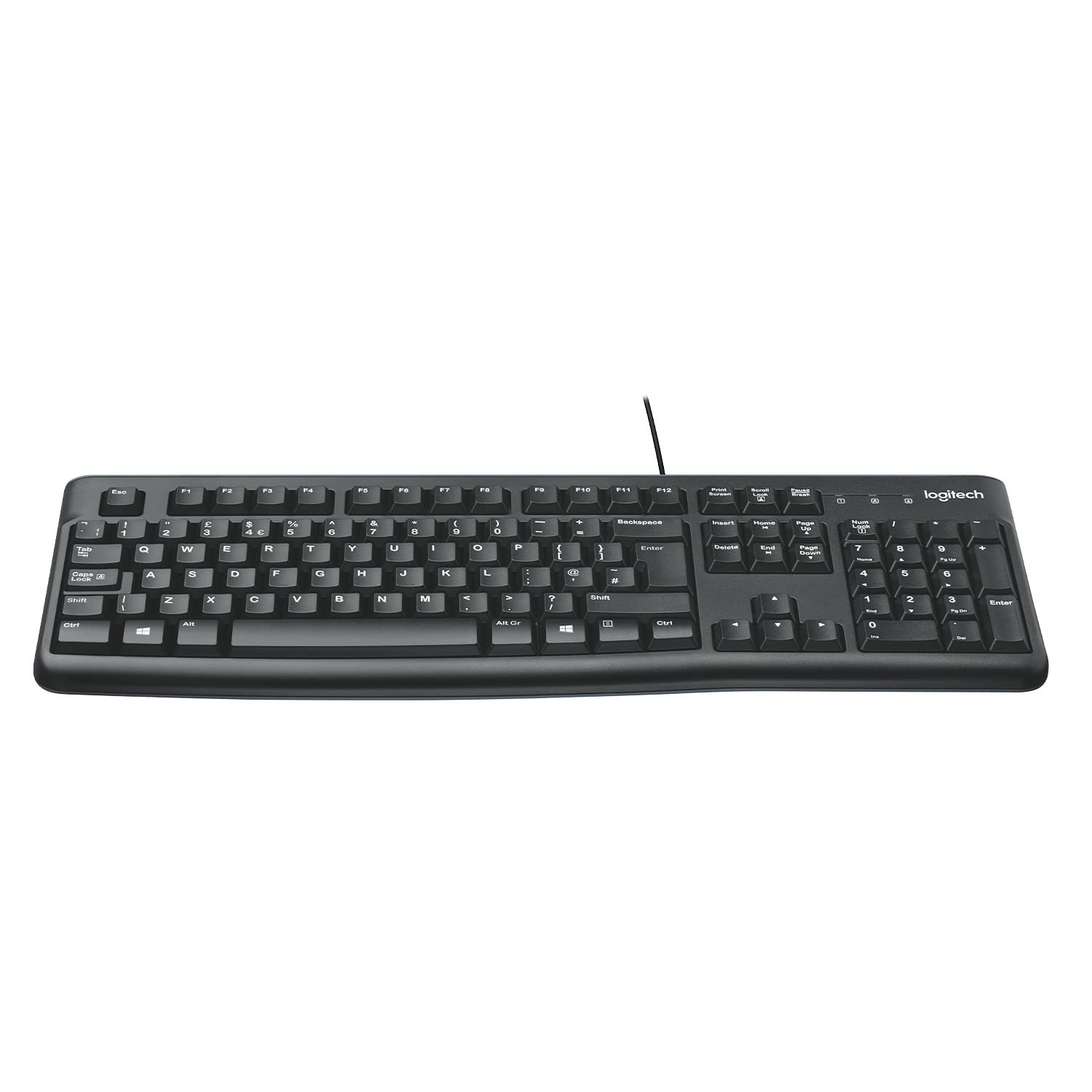 Logitech K120 Teclado con Cable para Windows, Disposición QWERTY Inglés Reino Unido - Negro (Paquete de 2)