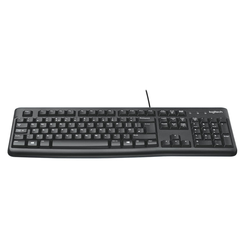 Logitech K120 Teclado con Cable para Windows, Disposición QWERTY Inglés Reino Unido - Negro (Paquete de 2)