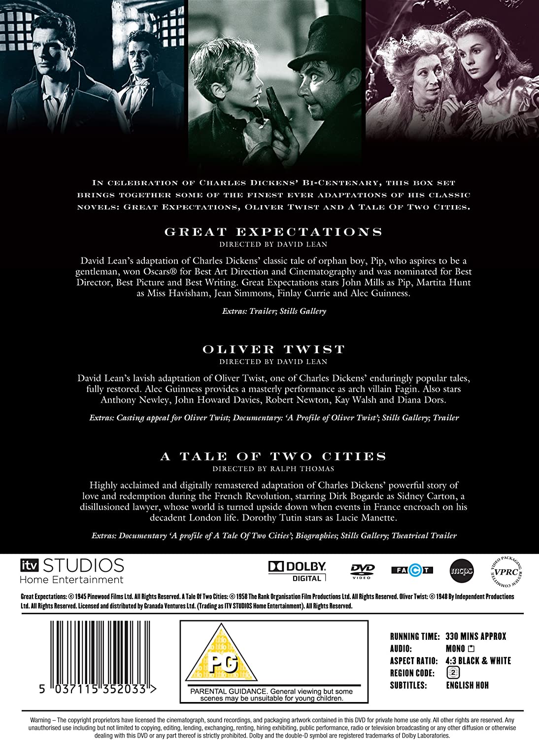 Charles Dickens Box Set (Great Expectations, Oliver Twist & A Tale Of Two Cities)