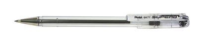 Pentel Superb Ballpoint Pen 0.7mm Tip - Black Ink(Pack of 12