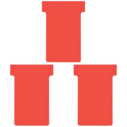 Nobo T-Cards Tab Top 15 mm W60 x Bottom W48.5 x Full H85 mm Size 2 Red Ref 32938906