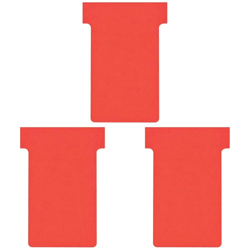 Nobo T-Cards Tab Top 15 mm W60 x Bottom W48.5 x Full H85 mm Size 2 Red Ref 32938906