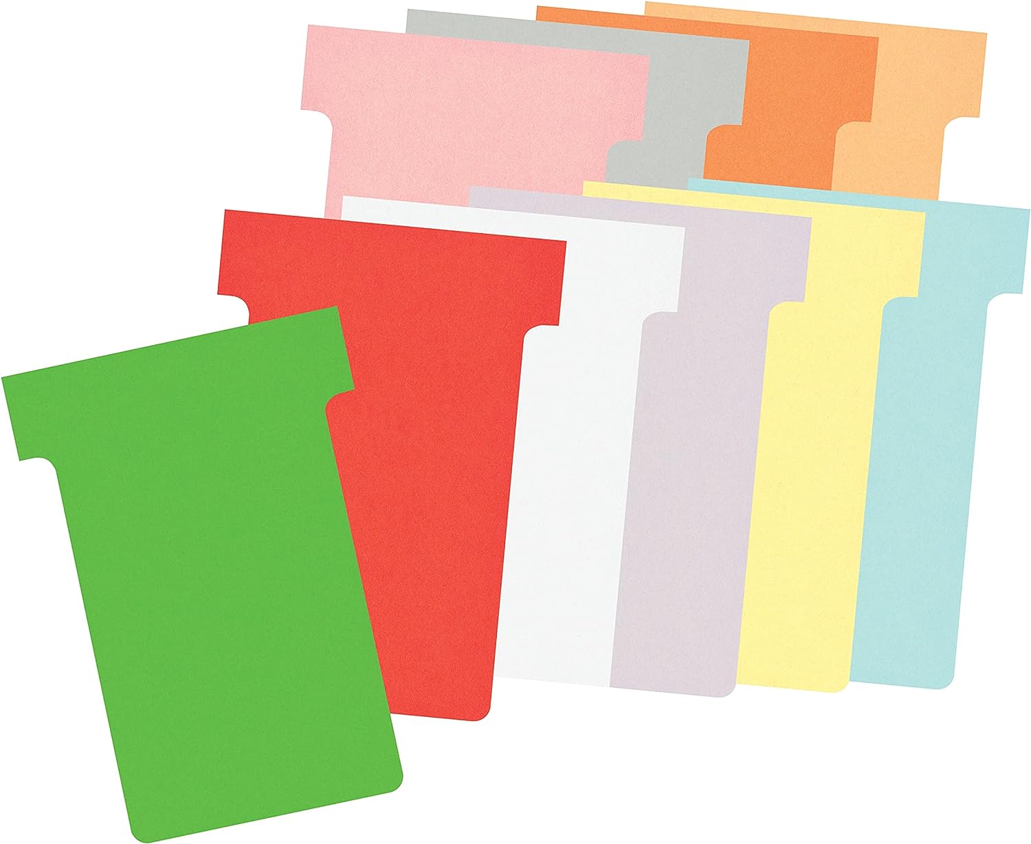 Nobo T-Cards Tab Top 15 mm W60 x Bottom W48.5 x Full H85 mm Size 2 Red Ref 32938906