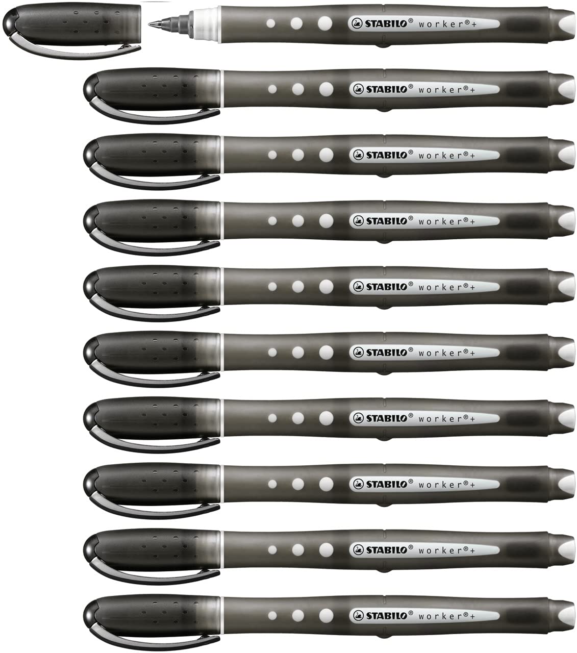 Rollerball - STABILO Worker+ Colorful - Pack of 10