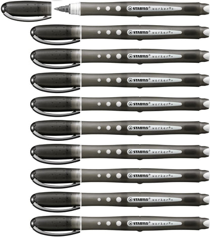 Rollerball - STABILO Worker+ Colorful - Pack of 10