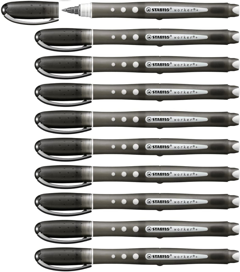 Rollerball - STABILO Worker+ Colorful - Pack of 10