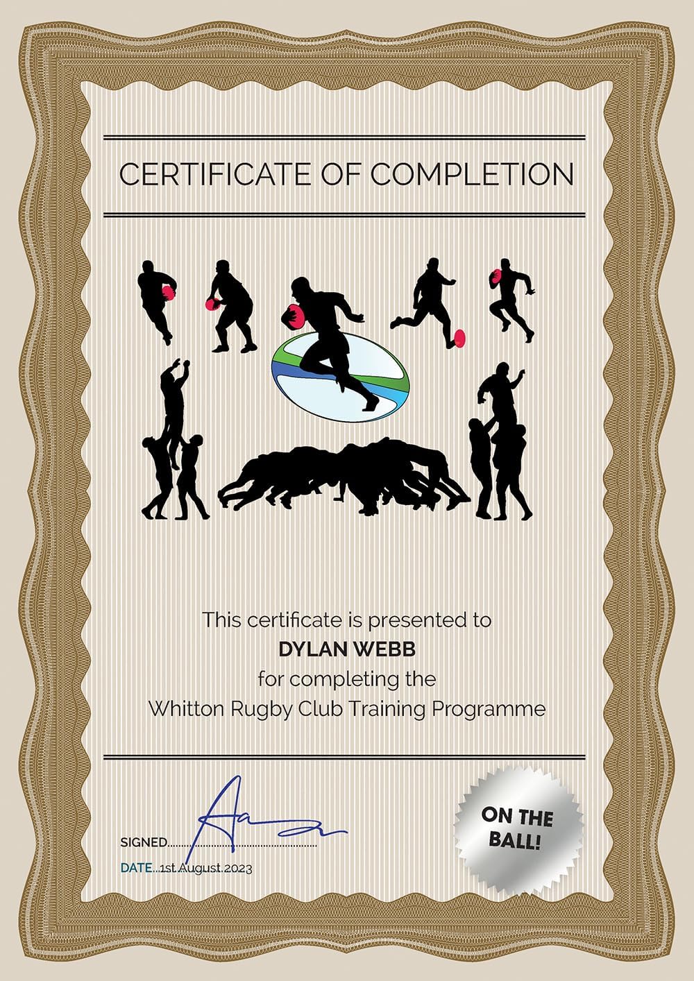 Computer Craft A4 Certificate Papers with Foil Seals, 90gsm, Bronze Wave