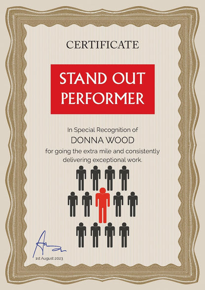 Computer Craft A4 Certificate Papers with Foil Seals, 90gsm, Bronze Wave