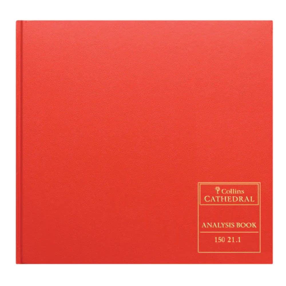 Collins Debden Ltd 061357 Cathedral Analysis Book 20 Cash Columns 297 x 315 mm 96 Pages Red