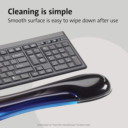 Kensington K62397AM Duo Gel - Ergonomic Keyboard Wrist Rest with Gel Wrist Support Pad - 90 x 36 x 480 mm - Blue (62397
