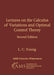 Lectures on the Calculus of Variations and Optimal Control Theory