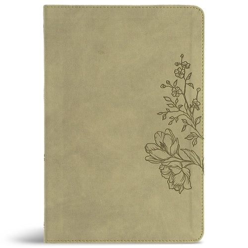 CSB Large Print Thinline Bible, Digital Study Edition, Sage Suedesoft Leathertouch