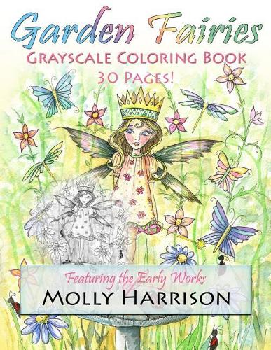 Garden Fairies Grayscale Coloring Book