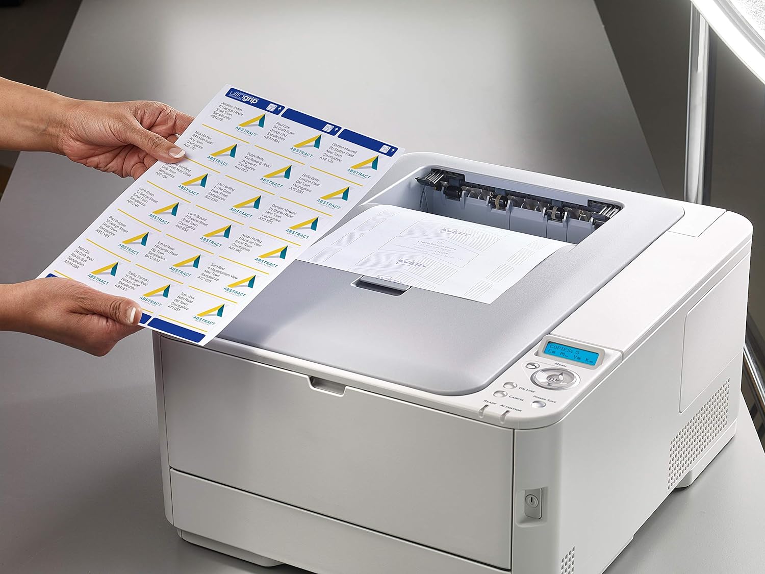 Avery Self-Adhesive Address Mailing Labels, Laser Printers, 18 Labels Per A4 Sheet, 720 labels, UltraGrip (L7161