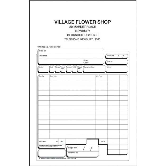 Rexel Twinlock Scribe 855 Sales Receipt 3 Part Refill (Pack of 75