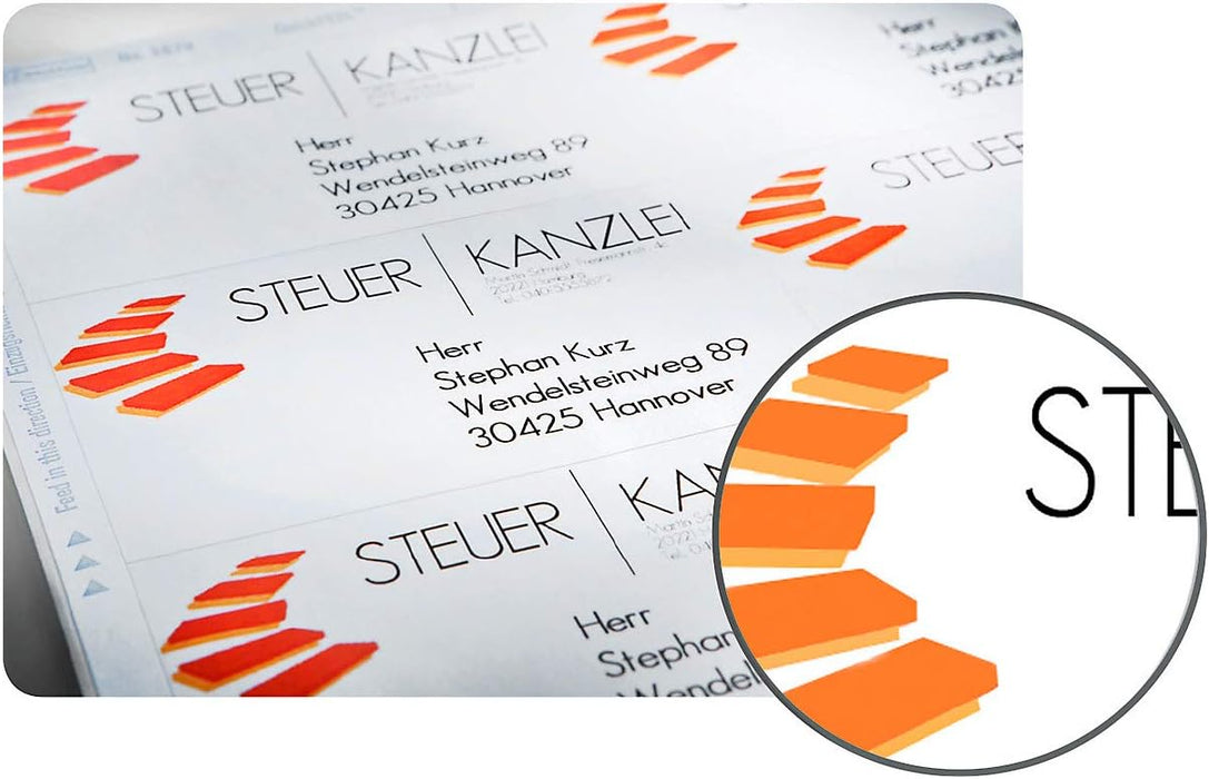 AVERY Zweckform J8160-25 Adressetiketten/Adressaufkleber (525 Etiketten, 63,5x38,1mm auf A4, bedruckbar, selbstklebend, für DIN B6/C6 Briefkuverts, Papier matt, Inkjet-Drucker) 25 Blatt, weiß