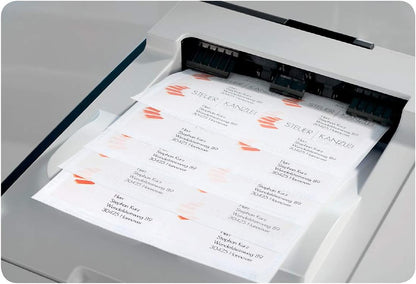 AVERY Zweckform J8160-25 Adressetiketten/Adressaufkleber (525 Etiketten, 63,5x38,1mm auf A4, bedruckbar, selbstklebend, für DIN B6/C6 Briefkuverts, Papier matt, Inkjet-Drucker) 25 Blatt, weiß