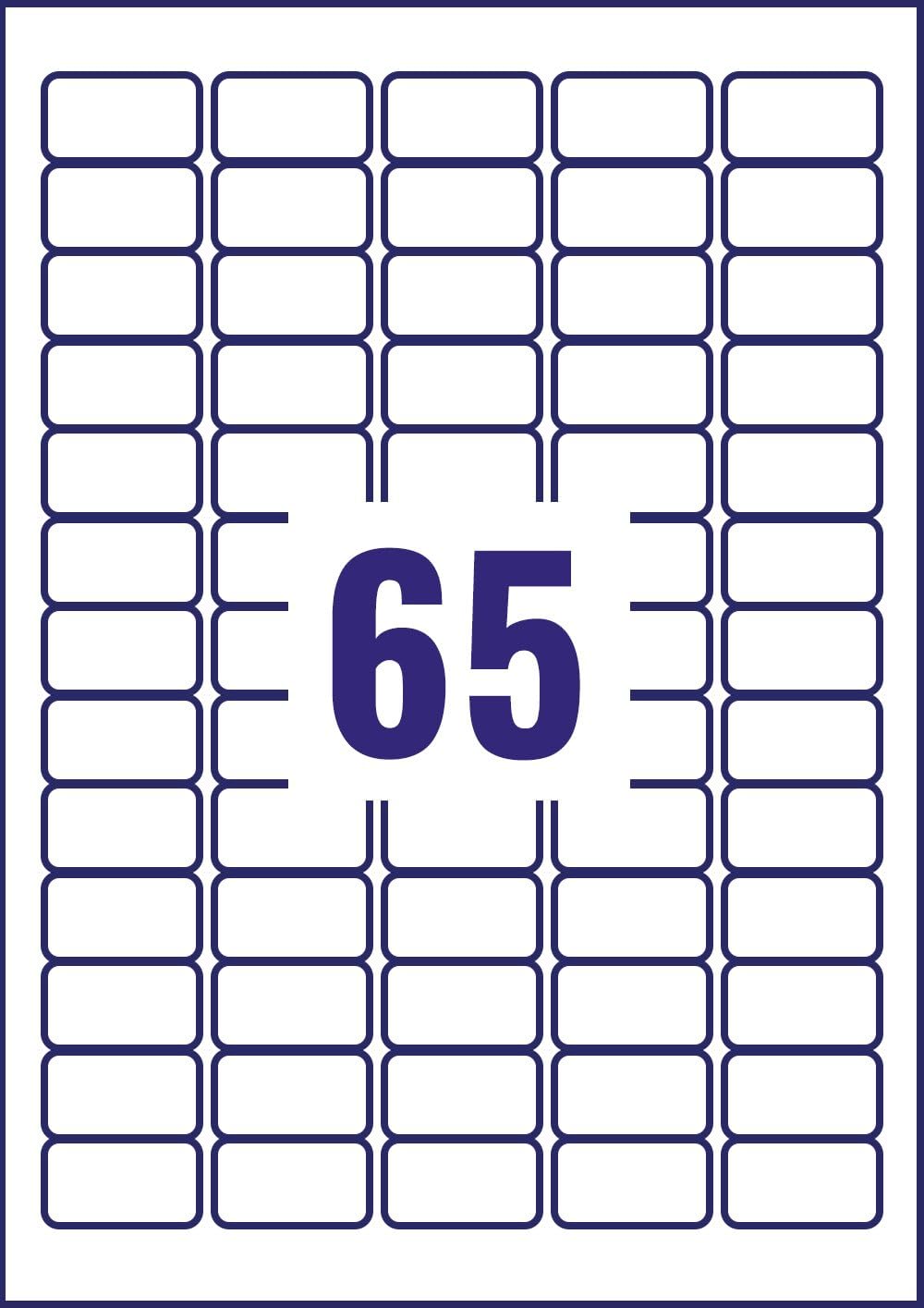 Avery Self Adhesive Clear Mini Organising Return Address Labels, Laser Printers (38.1 x 21.2 mm, 65 Labels Per A4 Sheet, 25 Sheets), 1625 labels, (L7551