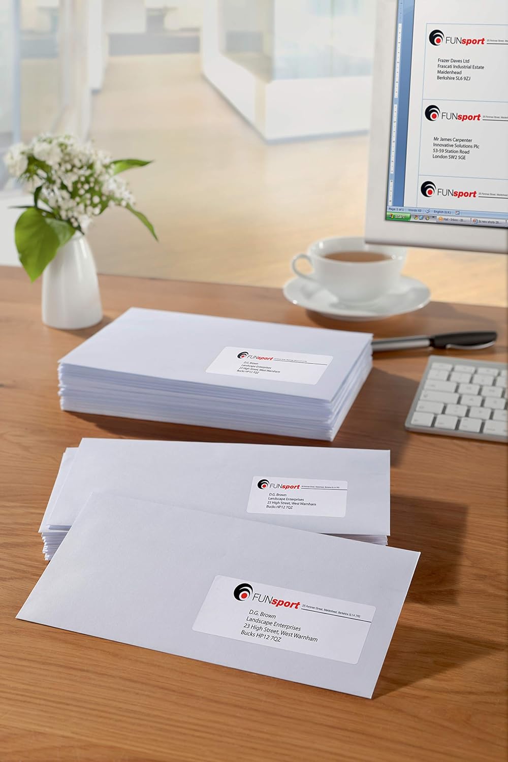 Avery Self Adhesive Clear Mini Organising Return Address Labels, Laser Printers (38.1 x 21.2 mm, 65 Labels Per A4 Sheet, 25 Sheets), 1625 labels, (L7551