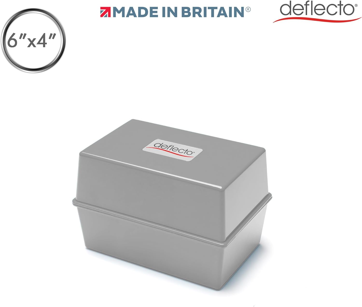 Deflecto Value Size 6 x 4 Index Card Box