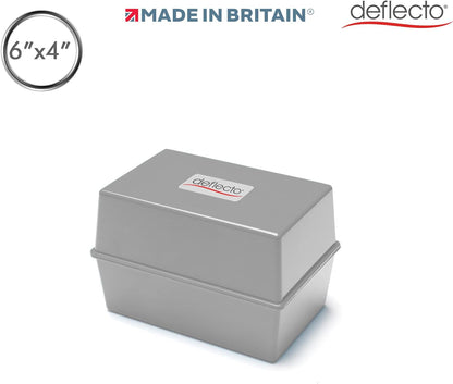 Deflecto Value Size 6 x 4 Index Card Box
