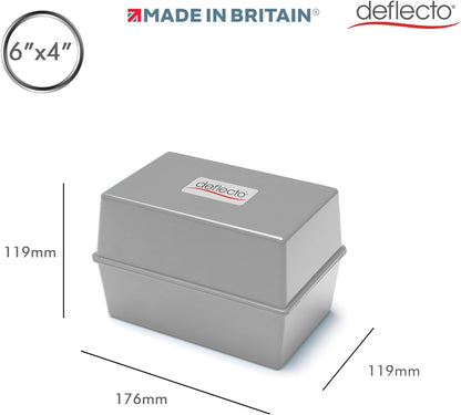 Deflecto Value Size 6 x 4 Index Card Box
