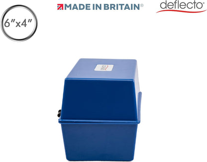Deflecto valeur Taille 6 x 4 Index Card Box – Parent 6x4 Blue