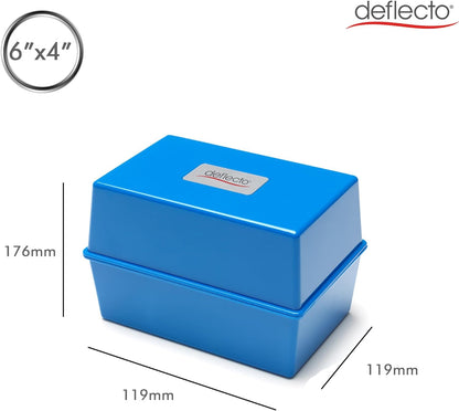 Deflecto valeur Taille 6 x 4 Index Card Box – Parent 6x4 Blue