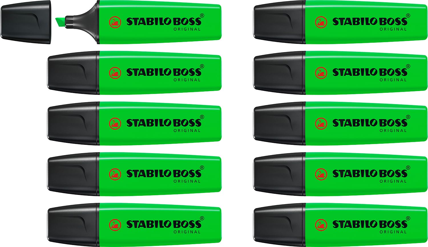 Highlighter - STABILO BOSS ORIGINAL - Pack of 10