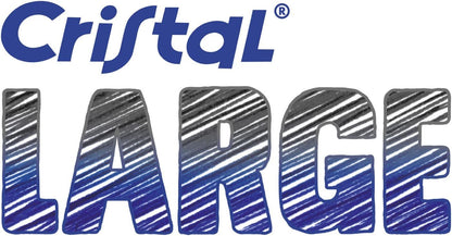 BIC Cristal Large Ballpoint Pens, Every-Day Biro Pens with Wide Point (1.6 mm), Ideal for School, Black Ink, Pack of 50