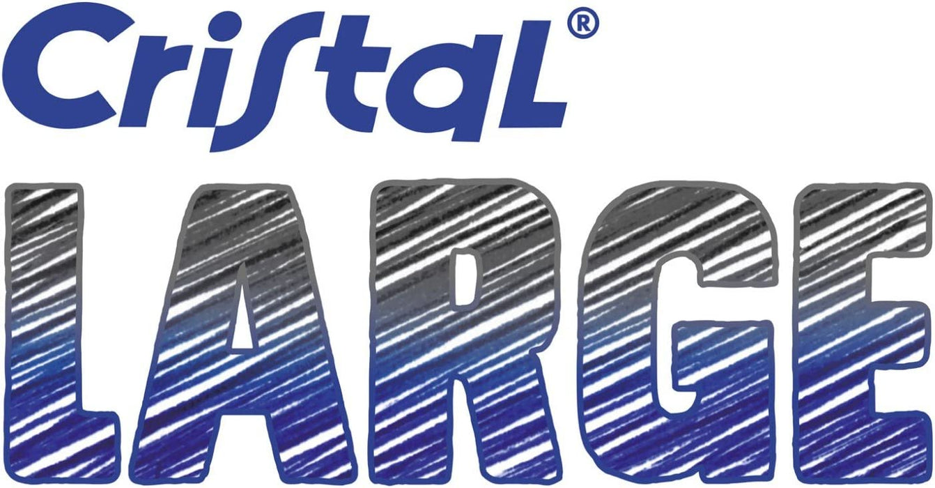 BIC Cristal Large Ballpoint Pens, Every-Day Biro Pens with Wide Point (1.6 mm), Ideal for School, Black Ink, Pack of 50