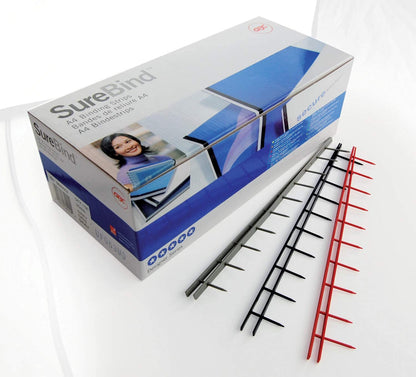 GBC SureBind Binding Strips, 25 mm, 250 Sheet Capacity, A4, Blue, Pack of 100, 1132845